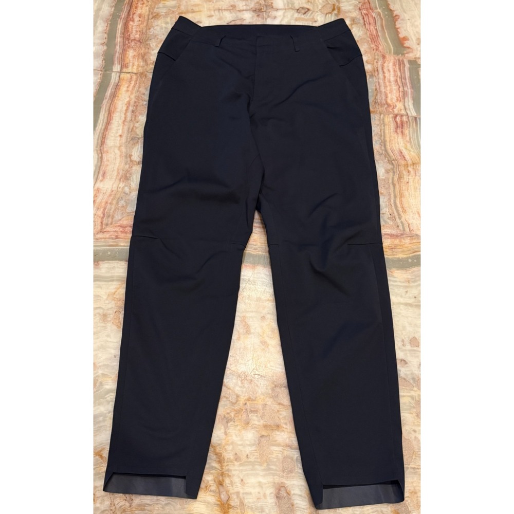 Lululemon Commission Slim Pants Black Warpstreme Straight Leg Classic Size 34